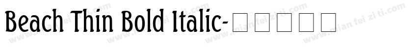 Beach Thin Bold Italic字体转换
